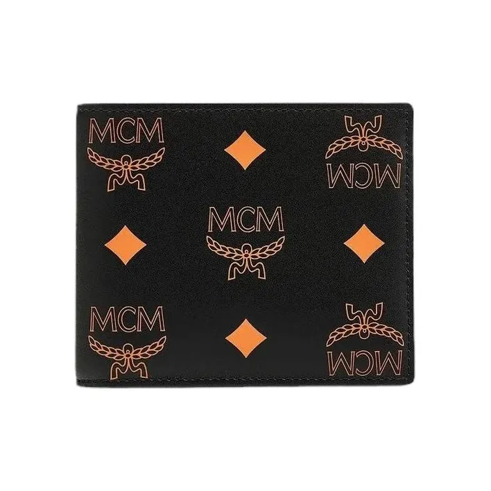 MCM Bifold Wallet Splash Logo Orange-1