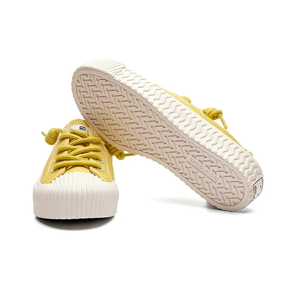 Excelsior Canvas Shoes Unisex Low Top Mustard Yellow-4