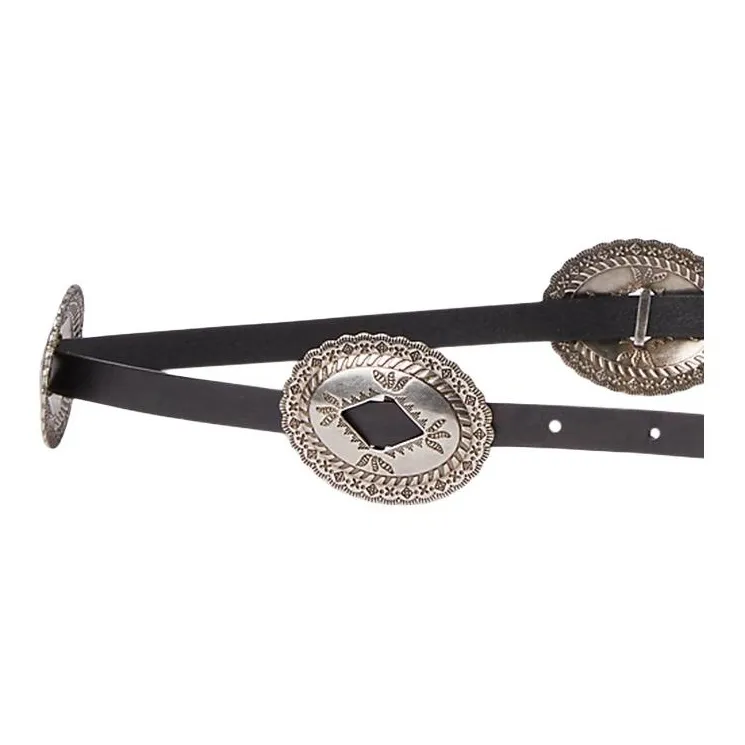 Polo Ralph Lauren Brogues Design Leather Belts Women's Black --1