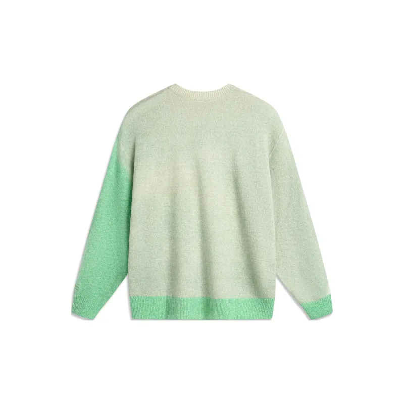 LiNing Sports Life Collection Sweater Men's White Green All Over Print-1