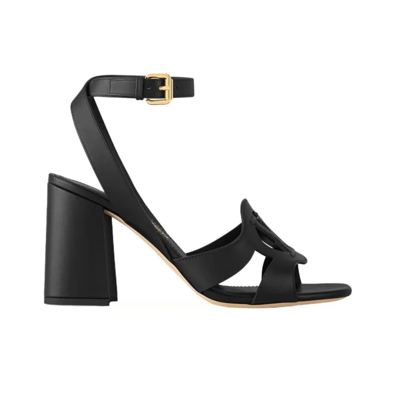 LOUIS VUITTON Isola Strap Sandals 8.5cm Women's Black-1