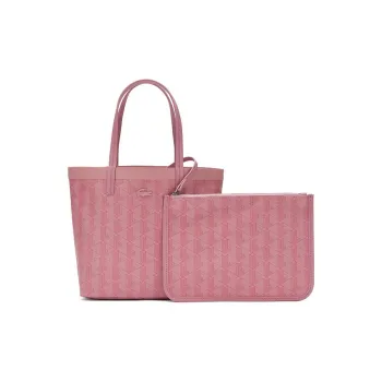 LACOSTE PVC Tote Bag Shopping Bag Handbag Small Size Women's Pink