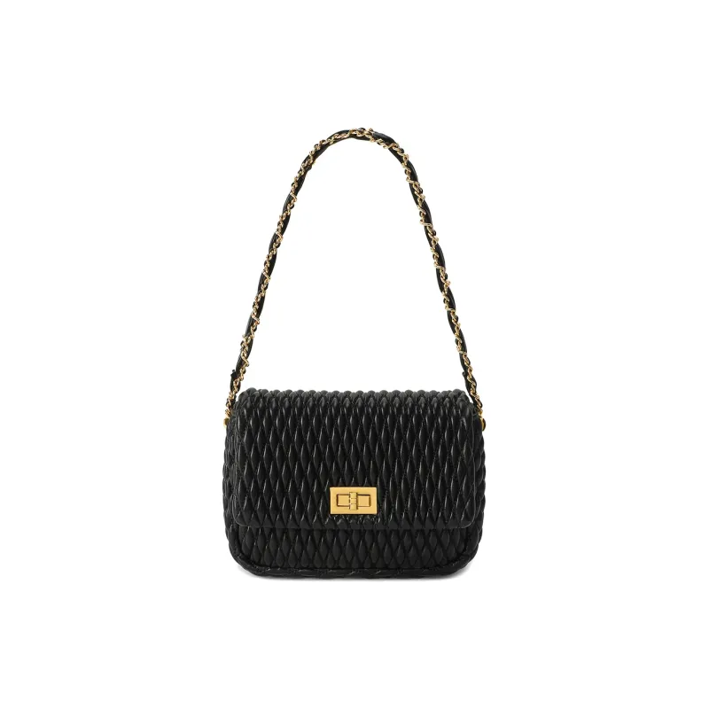 CASSILE Synthetic Leather Shoulder Bag Crossbody Bag For Evening Out Regular Women's Black-1