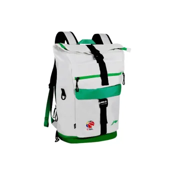 LiNing CBA Collection Polyester Backpack Unisex White Green