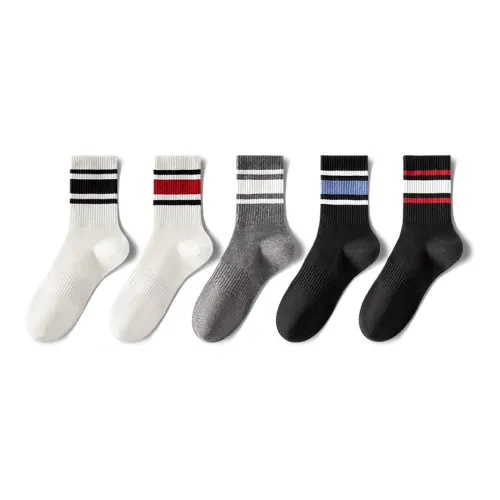 NAIER Mid Calf Socks Men's 5 Pack