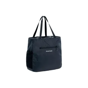 MONTBELL Nylon Tote Bag, Shopping Bag, Shoulder Bag, Handbag Large Size Unisex Black