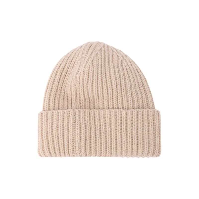 CHANEL Wool Beanies Unisex Beige-1