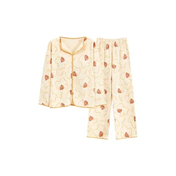 The Story Of The Flower Season Pajama Set Women's Apricot