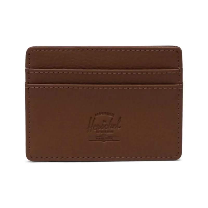 Herschel Pure Vegan Leather Card Holder Unisex Saddle Brown-0