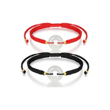 Olampe Hetian Jade Bracelets Unisex Pale Greenish-White Jade