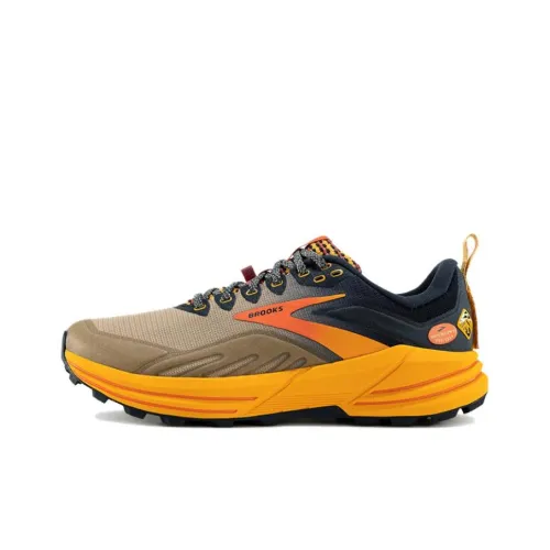 Brooks Cascadia 16 Running Shoes Men Low-Top Orange/dark Blue-violet/brown