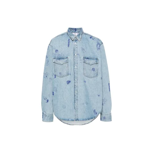 Vetements Sketch-style Print Denim Shirt