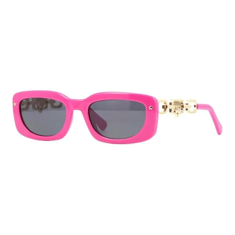CHIARA FERRAGNI Acetate Irregular Shape Sunglasses Women's Pink-0