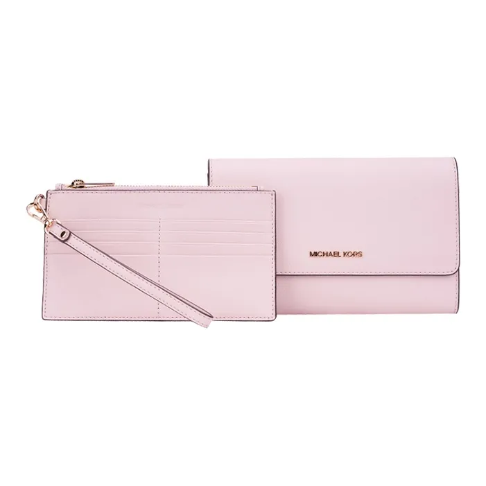 MICHAEL KORS Jet Set Travel Cow Leather Envelope Bag, Crossbody Bag Women's Pink-4