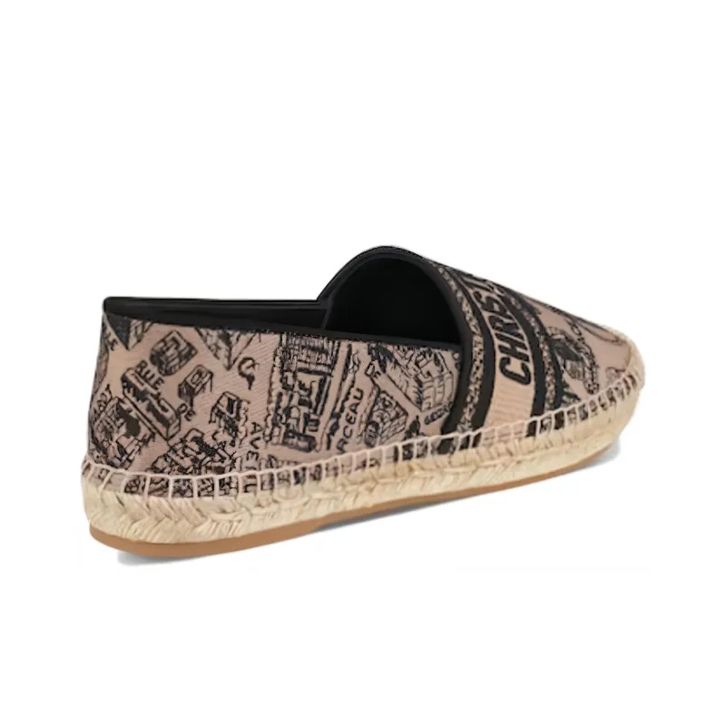DIOR Granville Espadrilles Women's Beige Black-3
