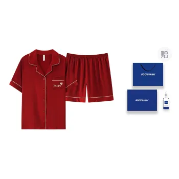 Floating Light Islands Pajama Set Women's Red