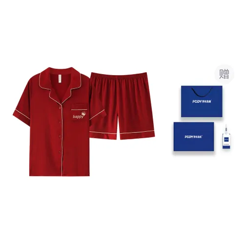Floating Light Islands Pajama Set Women's Red