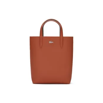 LACOSTE Handbags Red & Tea Brown & Cloud Black