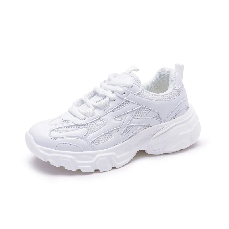 Warrior Cushioning Breathable Height Increasing Low-Top Chunky Sneakers Unisex-6