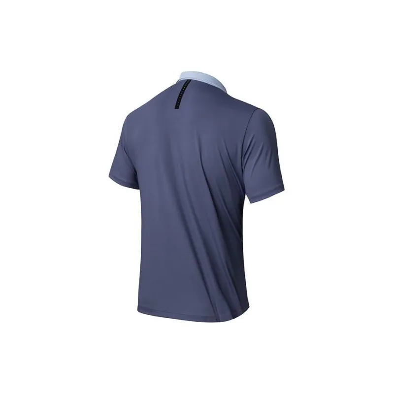 Anta Variety Training Collection Polo Shirt Men's Light Smoke Blue-1
