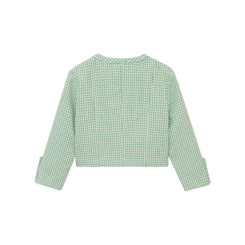 D'zzit Cropped Coats Women's Light Green-1