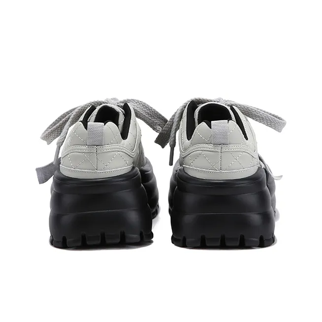 SELAIYA Anti Slip And Wear Resistant Height Increasing Low Top Chunky Sneakers Women's-3