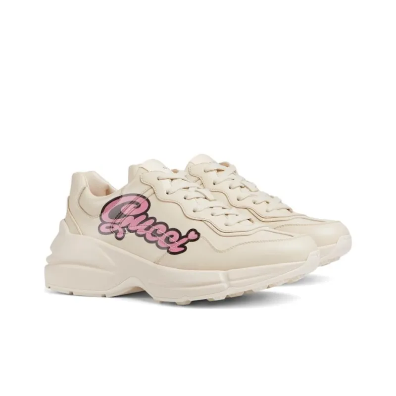 GUCCI Low Top Casual Shoes Women's Beige-3