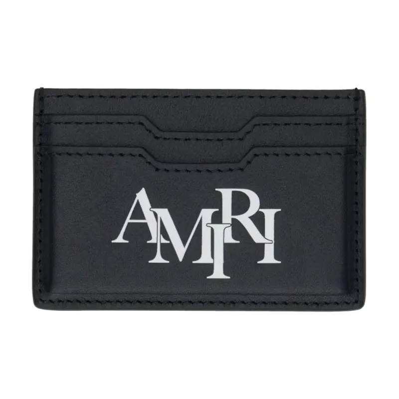 AMIRI Leather Card Holder Men's Black-0