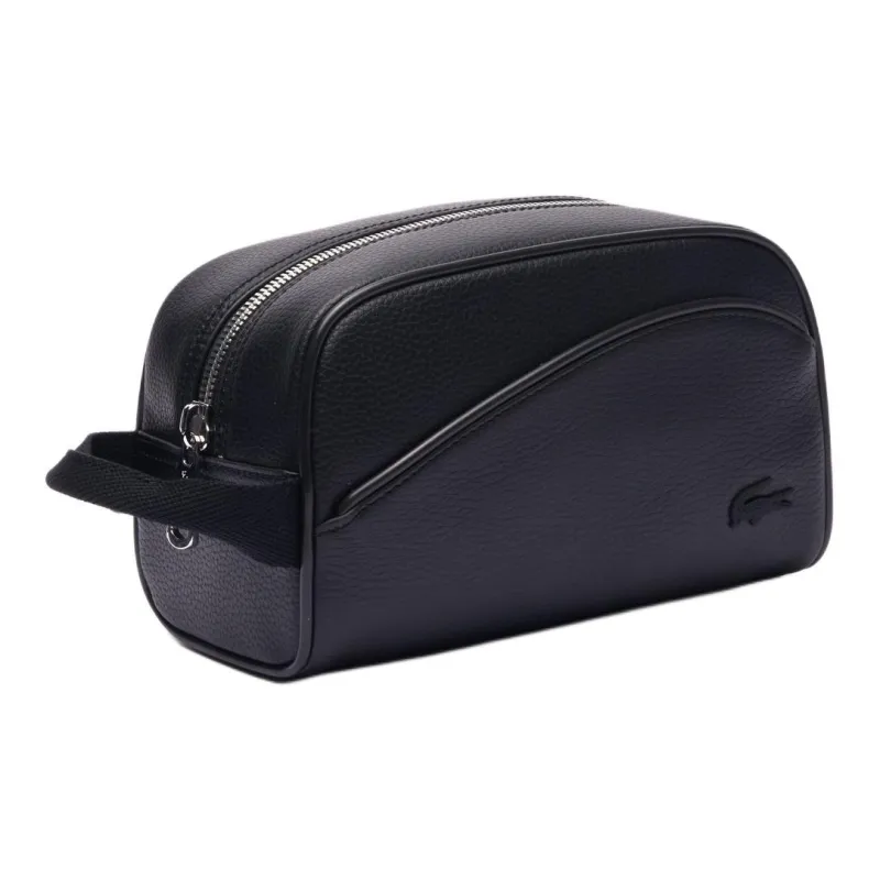 LACOSTE Polyurethane Makeup Bag Men's Black-1