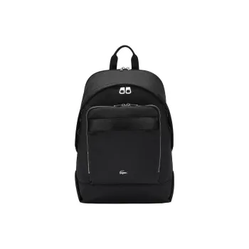 LACOSTE Fabric Backpack Large Size Men's Black