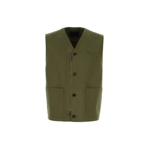PRADA Vests Men Khaki