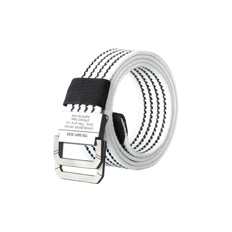 ACUC Double Ring Buckle Korean Style Casual Canvas Belt Unisex 3.5cm-6