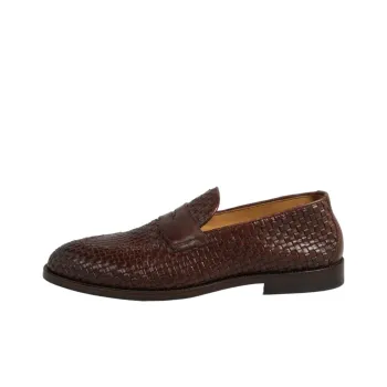 Brunello Cucinelli Penny slot Woven Leather Loafers