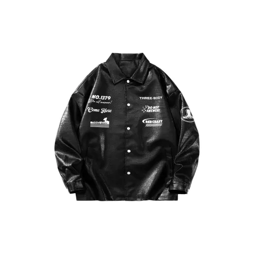 THREE-BODY Leather Jackets Unisex