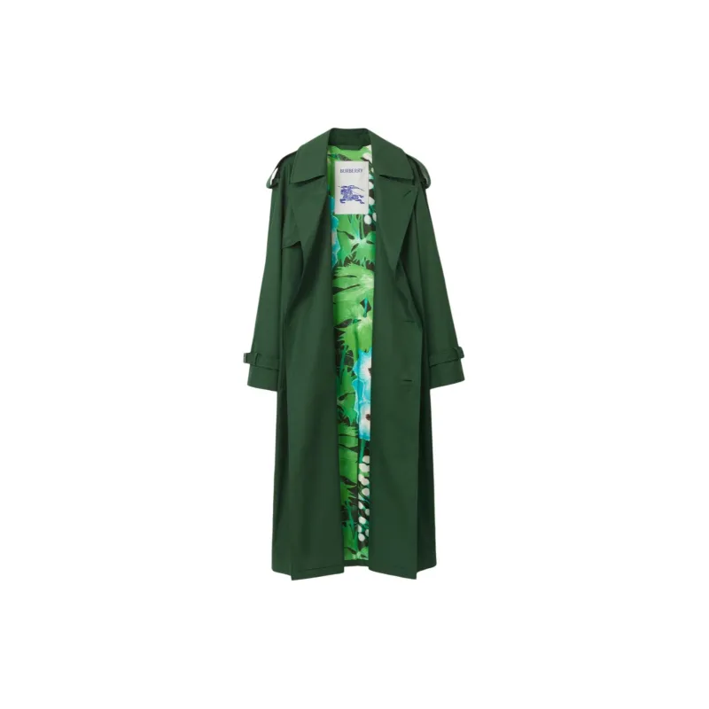 Burberry Long Silk Trench Coat-1