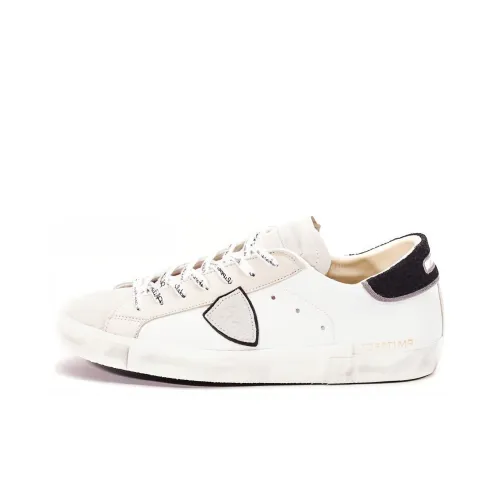PHILIPPE MODEL Low-Top Skateboard Shoes Men's White Black