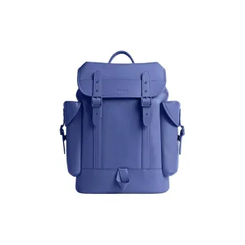 COACH Hitch Refined Calfskin Backpack Large Size Men's Blueberry