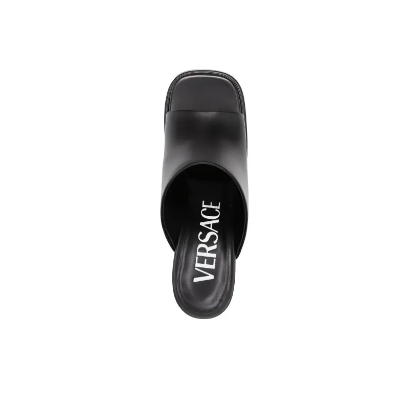 VERSACE Women's Platform Mule T.155 Vitellino 'Black'-3