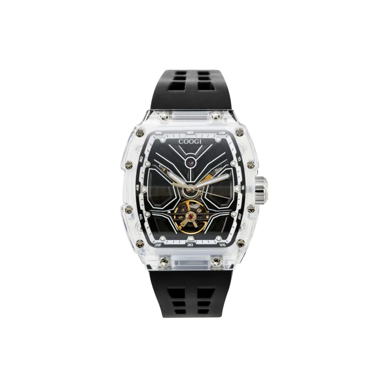 COOGI Wrist Watch Mechanical Movement Plastic Strap Black Dial Unisex-0