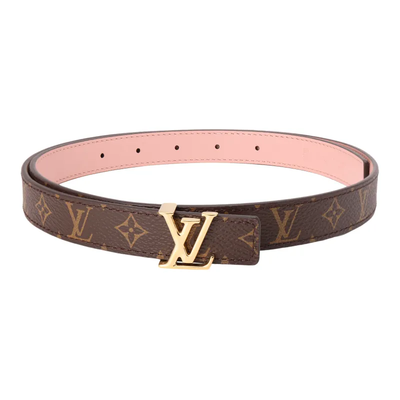 LOUIS VUITTON Cow Leather Belts Women's Brown Width 2cm-1