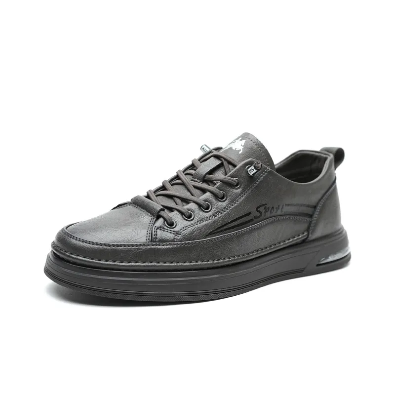PLO CART Men's Casual Shoes Men Mid Top Black/Ecru/Gray-1