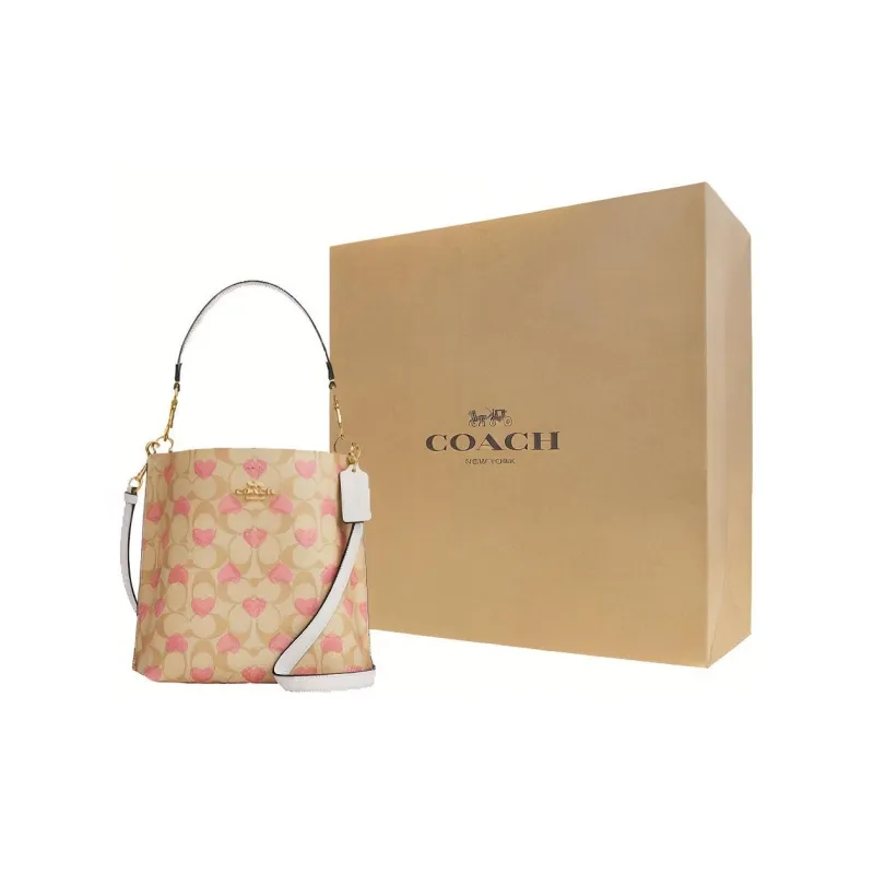 COACH Mollie PVC With Skin Bucket Bag, Shoulder Bag, Crossbody Bag, Handbag Medium Size Women's Khaki-8