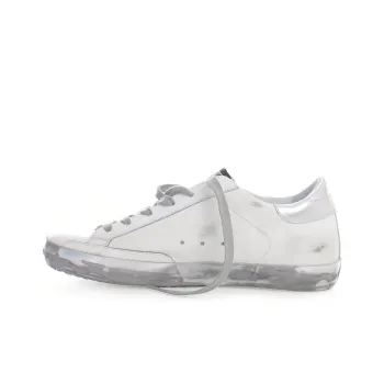 Golden Goose Super Star White Silver Sparkle Women's