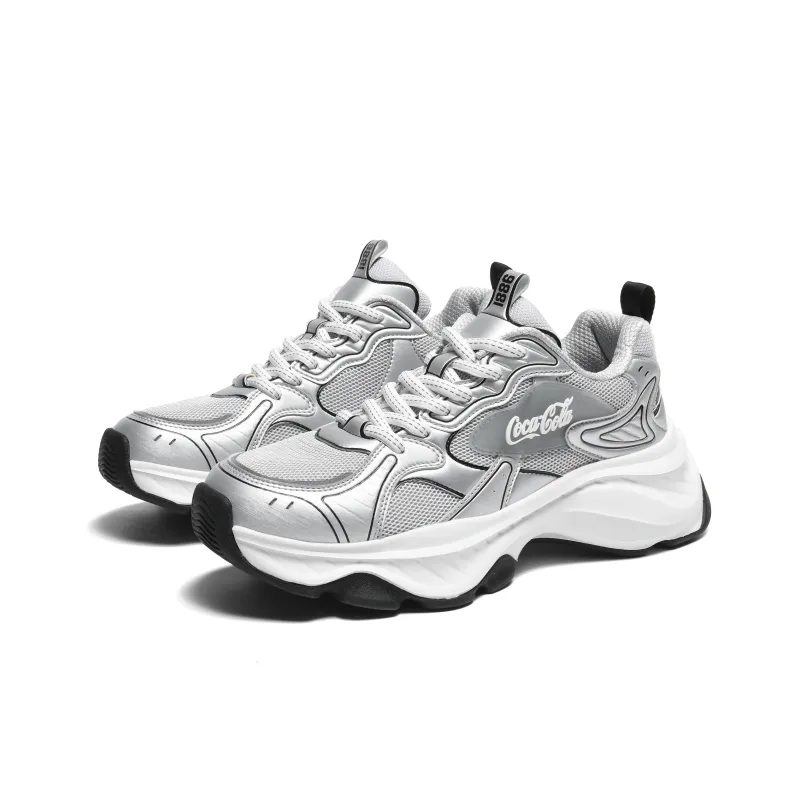 Coca Cola Slip Resistant, Breathable, Lightweight, Height Increasing Low Top Chunky Sneakers Unisex-2
