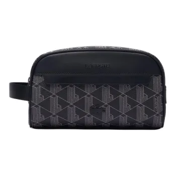 LACOSTE PVC Makeup Bag Men's Black