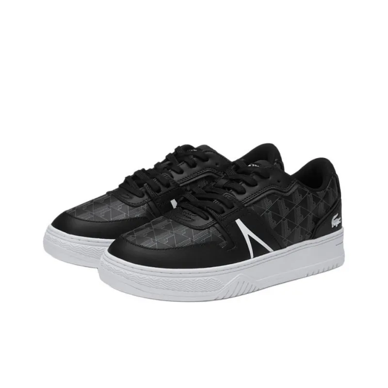 LACOSTE Low Top Skateboard Shoes Men's Black-1