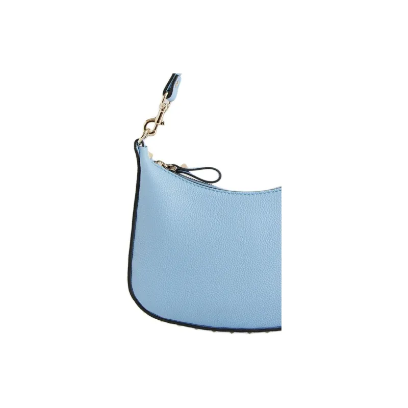 Valentino ROCKSTUD Calfskin Hobo Bag Handbag Shoulder Bag Women's Blue-4