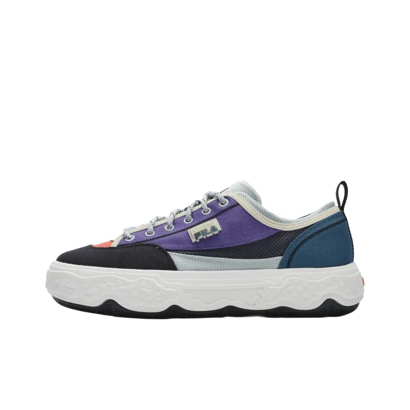 FILA MODERNO Slip-Resistant Low-Top Canvas Shoes Men's Blue Purple-0