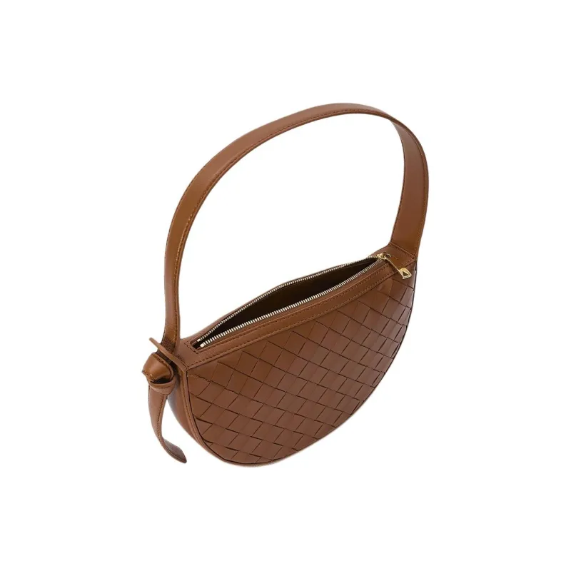 Bottega Veneta Lambskin Handbag, Shoulder Bag Women's Tan-3