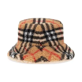 Burberry Checked Fleece Bucket Hat